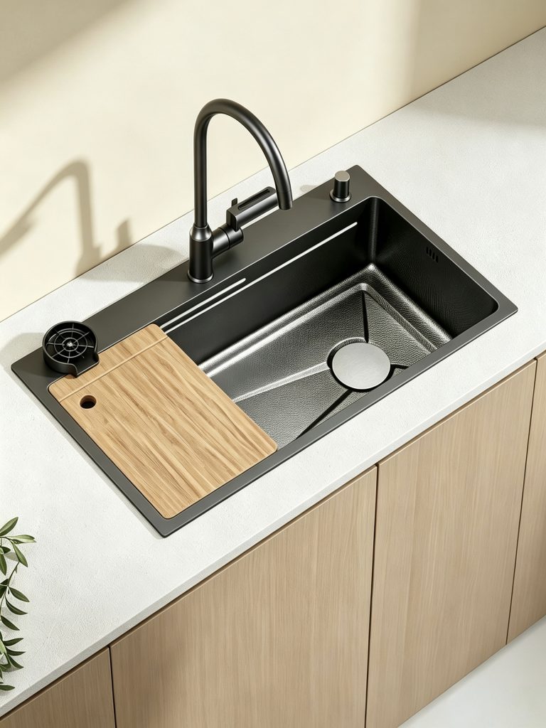 Stainless steel sink from the existing MeiLunMei collection